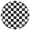 Party Central Pack of 96 Black and White Checkered Disposable Dinner Plates 9"